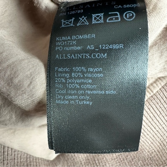 S ALLSAINTS Bomber Jacket • Kuma - Picture 7 of 8